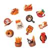 10PCS Resin Cute Simulation Food Resin Bread Pizza Simulation Lobster DIY Scrapbook Frame Hairpin Craft Phone Doll Miniature