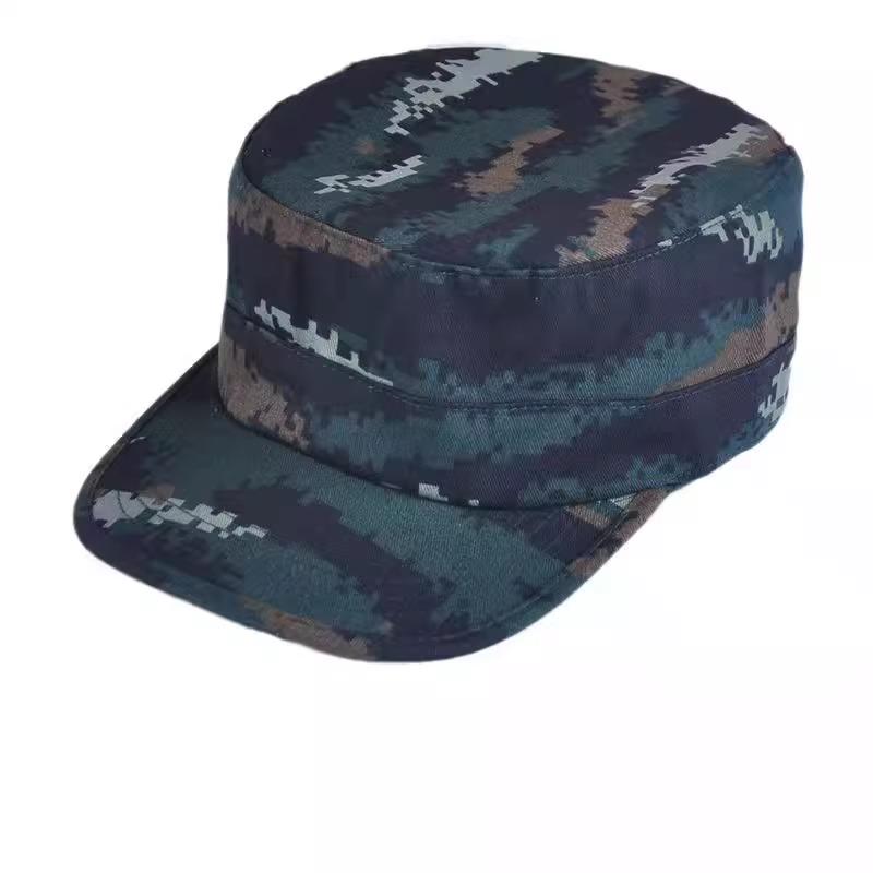 Maskáčová prachotěsná plochá kšiltovka pro stavebnictví, studenty, ochranu před sluncem a horolezectví - Unisex.