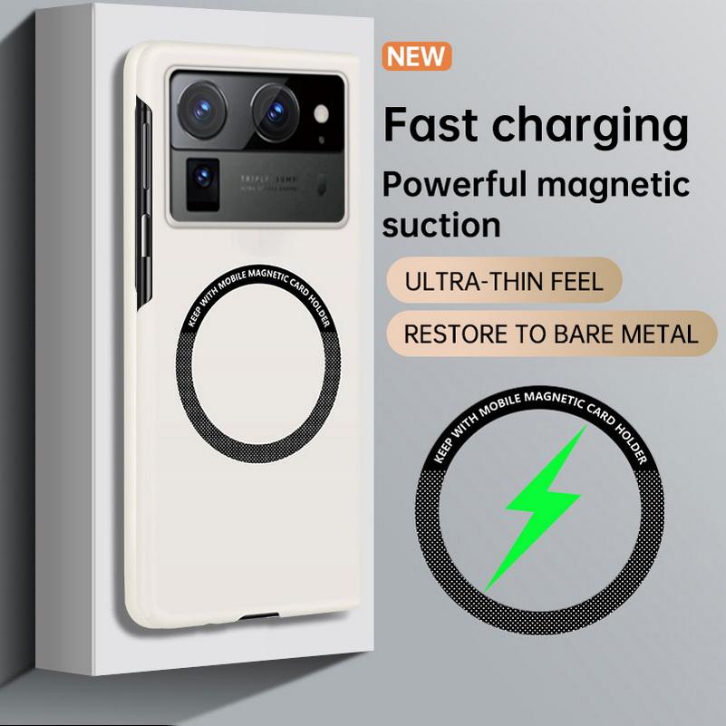 Ultra-thin Frameless Phone Case For Tecno Phantom V Fold2 Tecno V Fold  Magsafe Magnetic Hard Cover