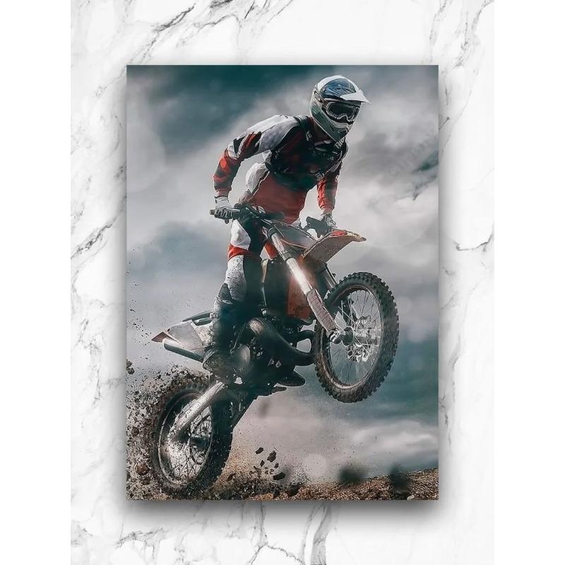 

Полотно зі стінописом мотоцикла, Картина для декору інтер єру