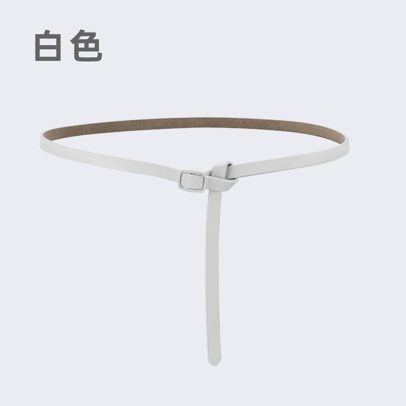 Knotted Leather Thin Belt Women'S Personality Casual Waist Chain Women'S Decorative Dress Shirt Belt