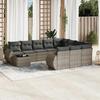 VidaXL Garden Lounge Set with Cushions 11 Pcs, Patio Sofas, Patio Furniture Set, Outdoor Furniture, Grey 3254267