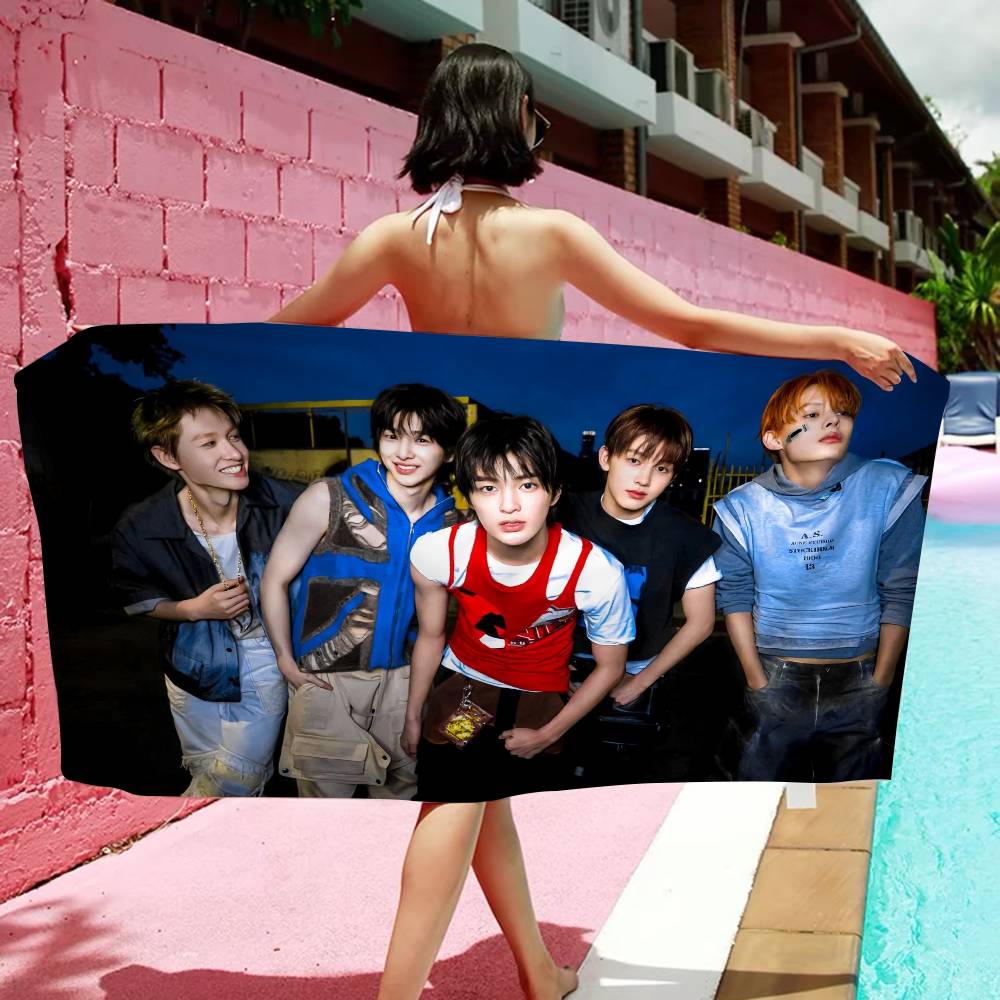 Kpop CORTIS Microfiber Printed Beach Towel Mountain Climbing Yoga Beach Swimming Running Absorbent Soft Towel