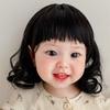 Newborn Baby Headwear Fluffy Toddler Neat Bang Long Straight Hair Baby Hair Wig Short Bob Wig