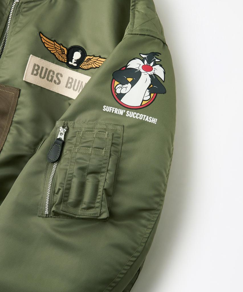 Outstanding [Looney Tunes] L-2B Jacket_Olive Green