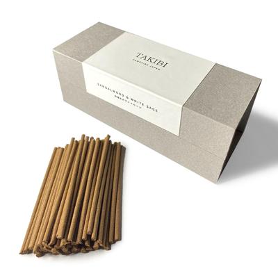 TAKIBI" Encens d'extérieur, Bois de Santal & Sauge Blanche, Parfum Naturel, Sans Colorants, Sans Conservateurs, Purifiant, Sauge Blanche de Californie, Umekundo, Fugendo,