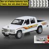 Miniatures 1/32 Toyota Hilux Off Road Pickup Truck Alloy Diecast Model Sound & Light Pull Back Toy Birthday Present for Children