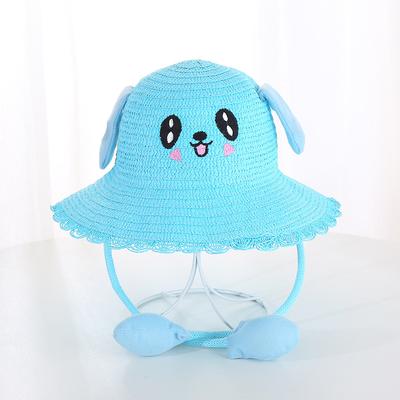 Hat with Moving Ears Will Light Up Children's Sunshade Straw Hat Women's Summer Sun Protection Cute Rabbit Hat Outdoor Scenic Spot