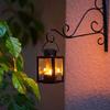 Linternas Metálicas Colgantes Retro Para Velas Casas de Campo Diseño de Panel de Vidrio Cuadrado Portavelas Decorativo para Exteriores Interiores