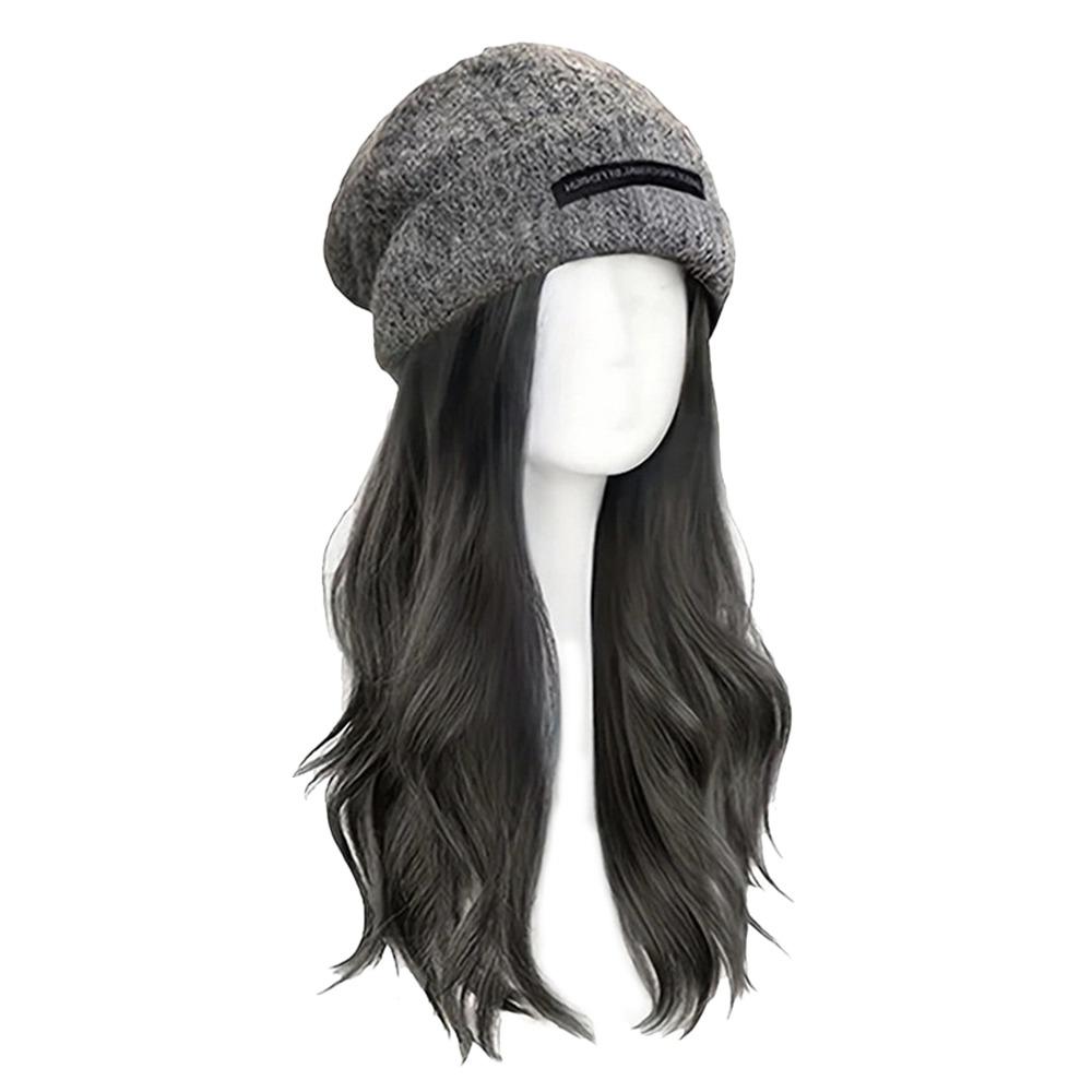 Autumn Winter Long Wavy Hair Beanie