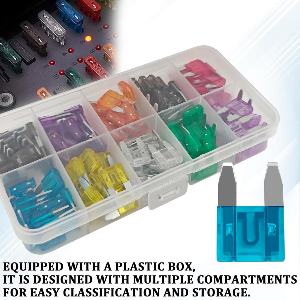 120PCS Mini Fuses Car Fuses Assortment Kit, Auto Blade Fuse Kit With Puller Tool Mini Colorful Ert Fuse(2A/3A/5A/7.5A/10A/15A/20A/25A/30A/35A) For