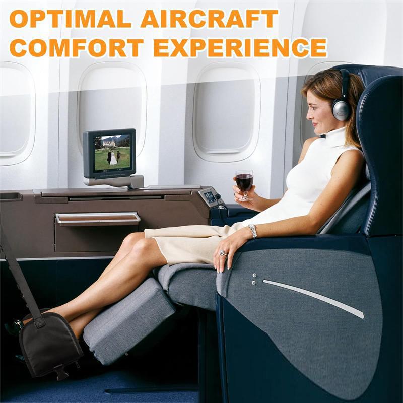 Plane Train Car Footrest Hanger Adjustable Portable Travel Foot Rest Hammock Space Saving Leg Support for Office and Travel