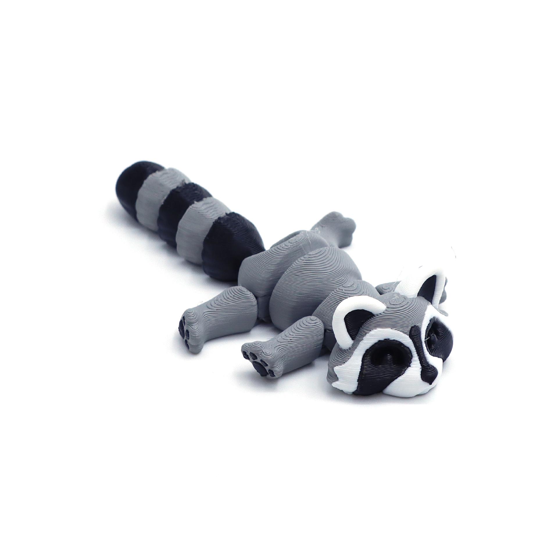 

Articulated Raccoon Fidget Toy - Hinged Raccoon Trash Bin Toy