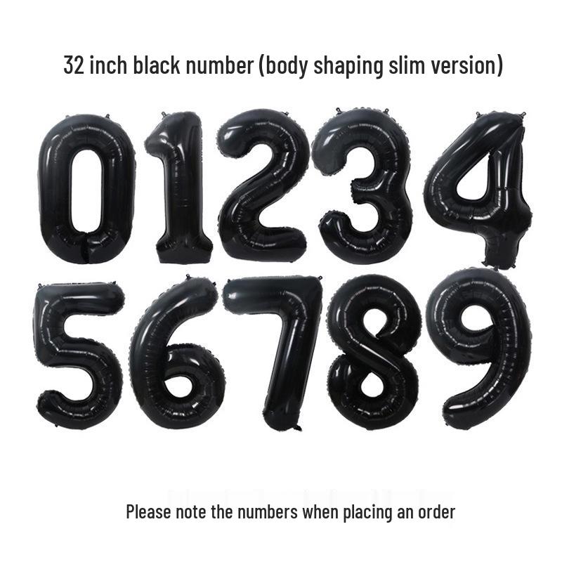 32-Inch Body Shaping Numeric Balloons - Gold & Silver, Floating Birthday & Celebration Decor
