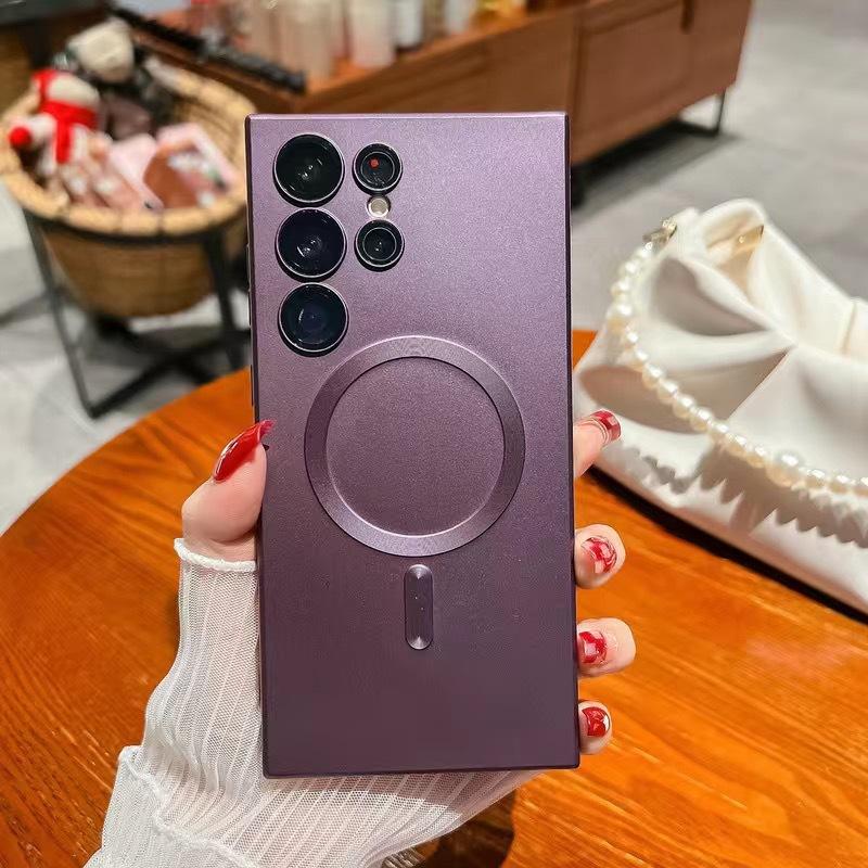 

Suitable for Samsung S24ultra Mobile Phone Case Magnetic Matte S23S22S21 Ultra Thin A35 with Lens Film Note10 Samsung GalaxyA35 5G