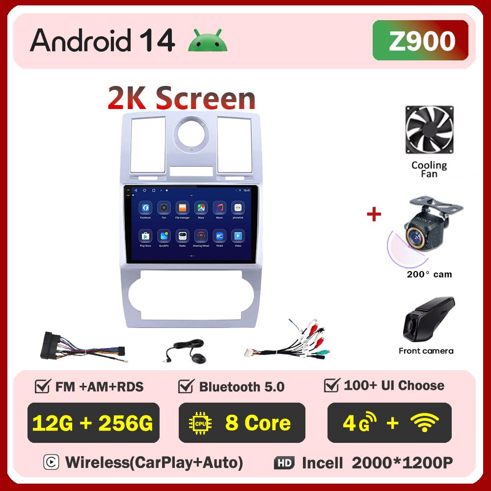 For Chrysler Aspen 300C 2004-2008 Car Radio Player Car Carplay Screen Autoradio Mirror Link Car Intelligent Systems 8 Core DSP