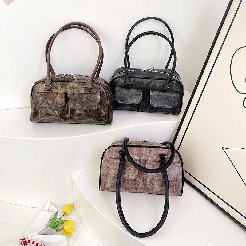 Large capacity simple retro underarm bag women's fashion popular simple handbag trendy shoulder bag