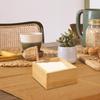 Simple Tissue Holder Napkin Dispenser Ornaments Container Bamboo Napkin Tray for Restaurant Bathroom kitchen Countertop Vanity