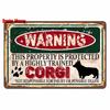 Vintage Warning Funny Animals Metal Sign Chicken Sheep Pig Octopus Wall Poster for Private Wall Painting Decor WY