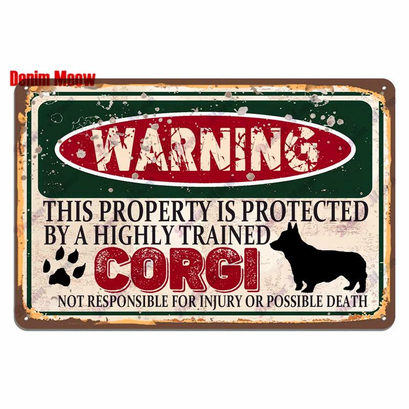 Vintage Warning Funny Animals Metal Sign Chicken Sheep Pig Octopus Wall Poster for Private Wall Painting Decor WY