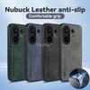 Nubuck Leather Shockproof Magnetic Case for Vivo X200 FE Protective Cover Back Shell Coque Funda