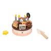 Classic World Chocolate Cake Wooden Toy Dessert Sweets Puzzle Pretend Play Wooden Puzzle Wooden Educational Toy for Boys and Girls Ages 2, 3, 4, Birth