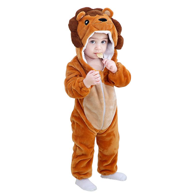 Pajamas Easter Rabbit Baby Rompers Winter Hooded Flannel Sleepwear Toddler Infant Animal Pyjamas Girls Boys Clothes