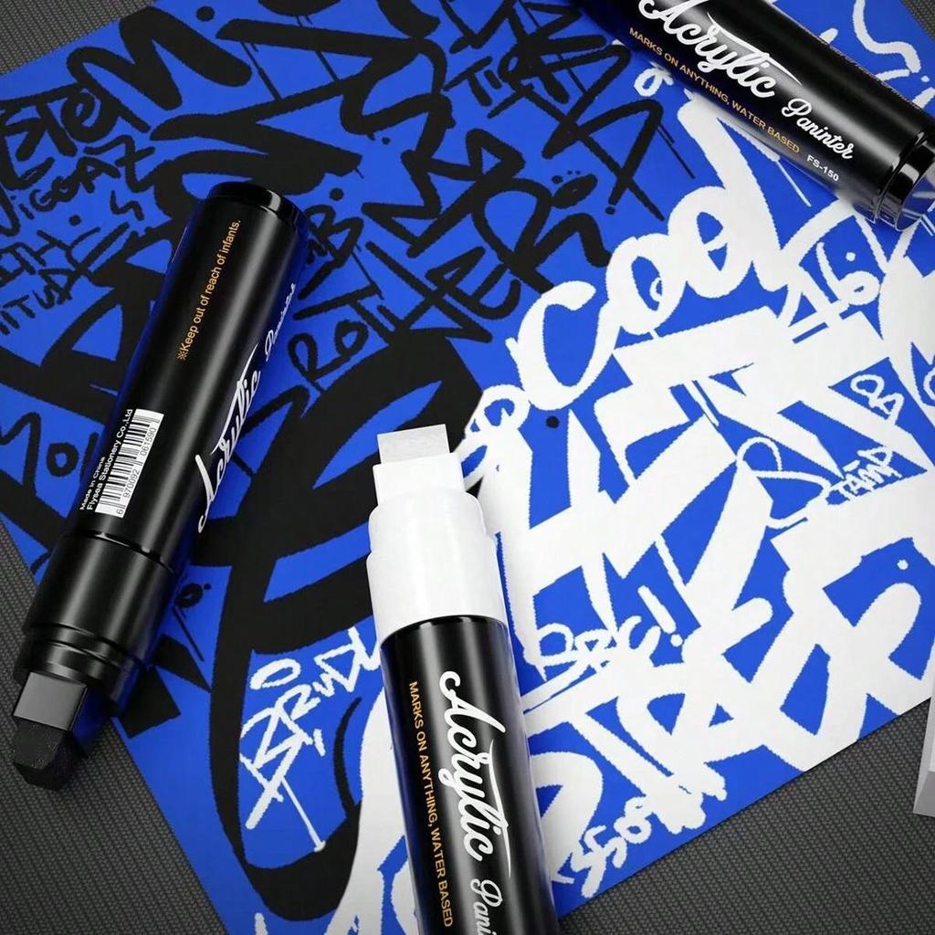 1pcs 15mm Large Capacity Acrylic Marker Pen Water-Based Painting & Graffiti Brush Pen For Art Use Student Back To School