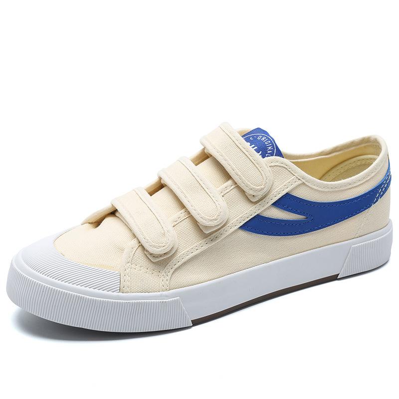 Summer Lazy Canvas Shoes Men'S Velcro Casual Board Shoes Buckle Korean Version Of Trendy Little White Shoes One Pedal Men'S Shoes