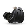 KZ ZAX (7BA+1DD) Hybrid HiFi Earphones, Made in China with 10mm PEK Dynamic Drivers and 7 Original Balanced Armature Drivers (No Mic, Black)