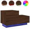 Table de chevet - Maison Exclusive - Chêne marron - 70 x 36 x 40,5 cm - LED RVB USB