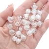 1pc [12x8mm] White Polka Dots Wheel Beads Transparent Flat Round Beads Transparent Glass Wheel Beads DIY Handmade Accessories