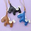 1Pcs Horse Pendant Decoration Trendy Cute Pony Pu Leather Keychain For Ladies Bag Keyring Charm Accessories