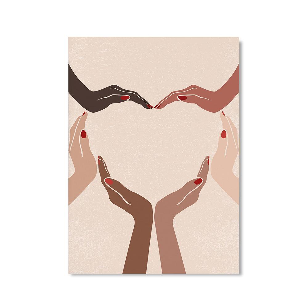 Boho feministisches Poster, ermächtigte Frauen, Leinwandgemälde, nordischer Mädchen-Power-Druck, Kinderzimmer-Wandkunst, Bild für Wohnzimmer, Heimdekoration