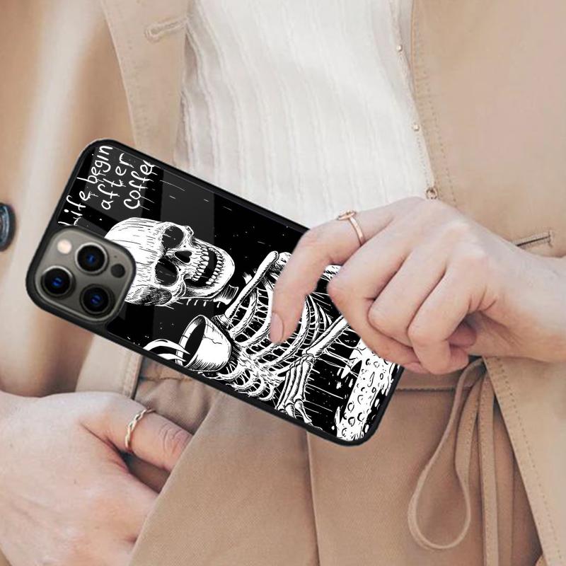 Gothic Skeleton Halloween Magnetic Phone Case For APPLE iPhone 17 Air 16 14 13 12 Pro Max 15 Plus Wireless Charge MagSafe Cover