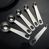Stainless Steel Measuring Spoon Set with Scale Accurate Dosage Measuring Spoon Dishwasher Safe Kitchen Gadget for Coffee Milk Powder Spices