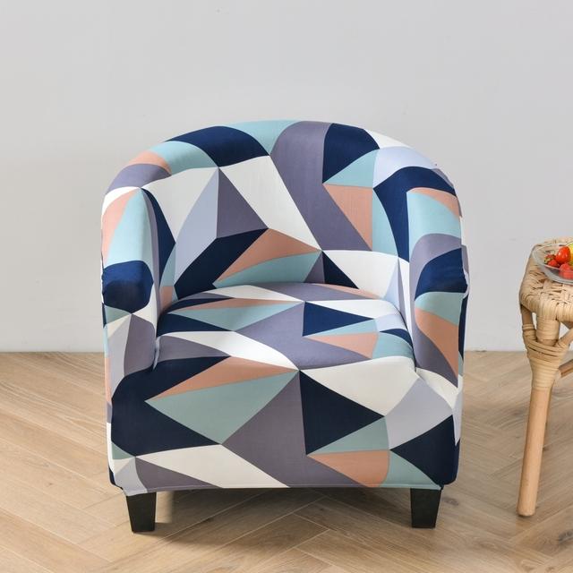 

Club Chair Cover Stretch Tub Chair Slipcover Printed Sofa Cover Spandex Couch Covers For Living Room Bar Study