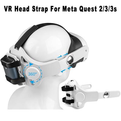 VR Accessories Adjustable Comfortable Head Strap For Meta Quest 2/3/3s Replacement with Battery Holder Bracket Christmas Gift
