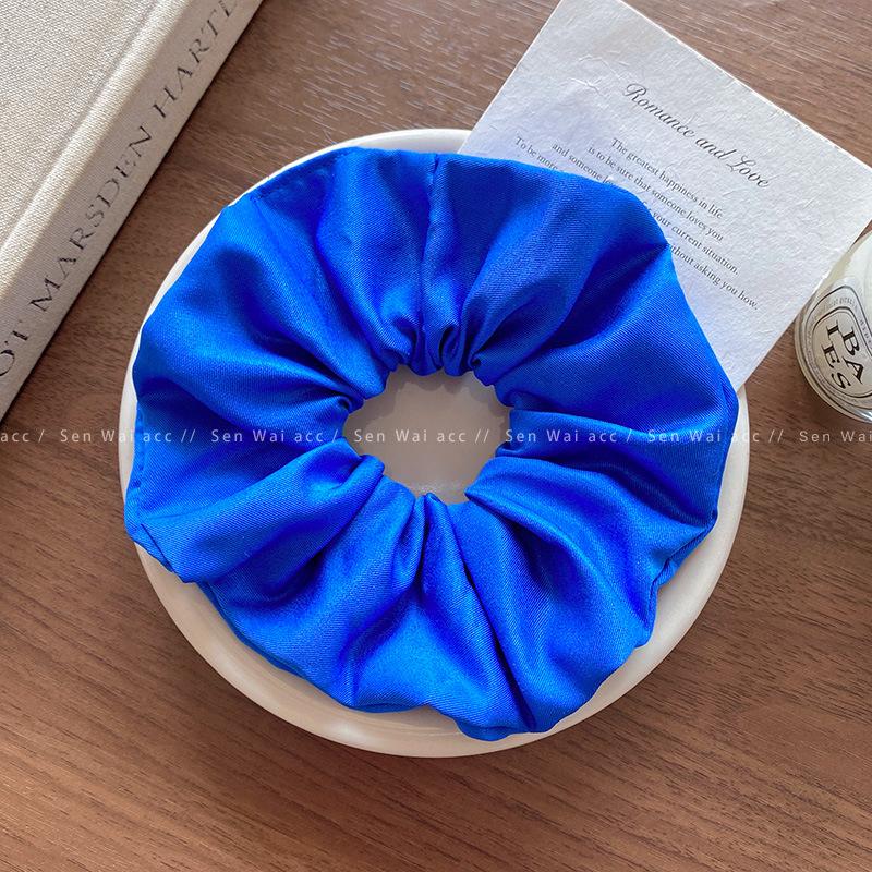 Difficult to coax Zhang Ruonan with the same Mori blue large intestine hair band for women, hair tie headband, hair rope, hair accessories