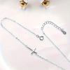Cavigliera minimalista con incrocio, stile classico, gioielli minimalisti alla moda ipoallergenici