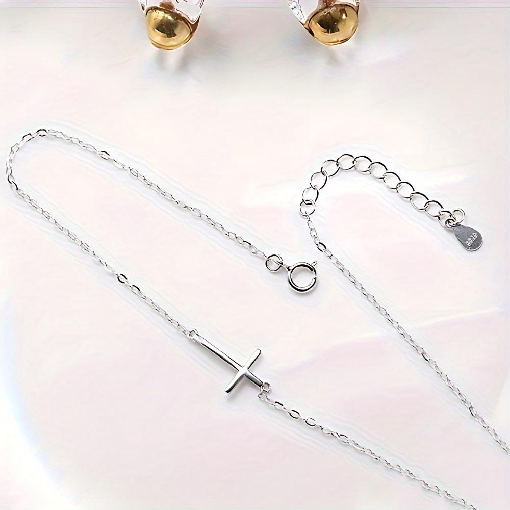 Cavigliera minimalista con incrocio, stile classico, gioielli minimalisti alla moda ipoallergenici