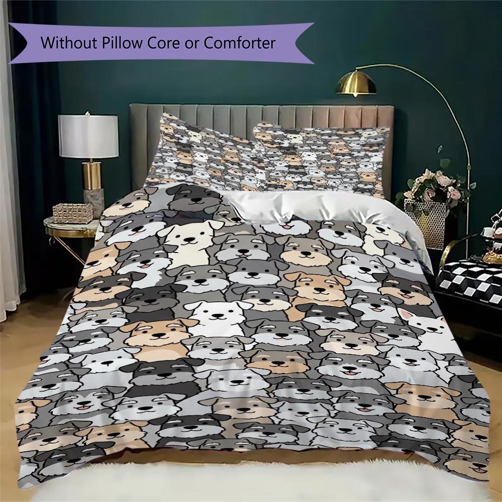 Cute animals Pattern Bedding uilt Set uilt Cover Pillowcase Home Decoration Birthday Gift (1 * duvet cover + 2 * pillowcase without core)