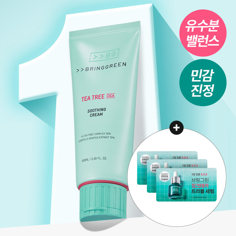 BRINGGREEN Tea Tree Cica Soothing Cream Plus 100ml (2 pcs) 100ml Single Product