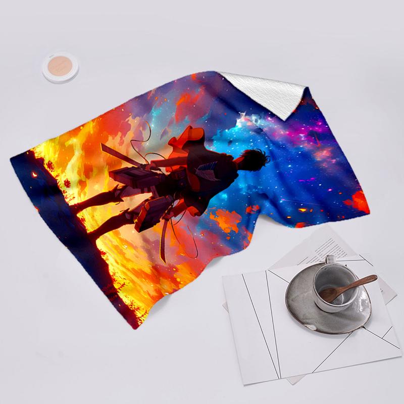 Beach Towel with Attack on Titan1 Pattern - soft,absorbent,machine washable Lightweight&Modern,swimming,Travel Essentials
