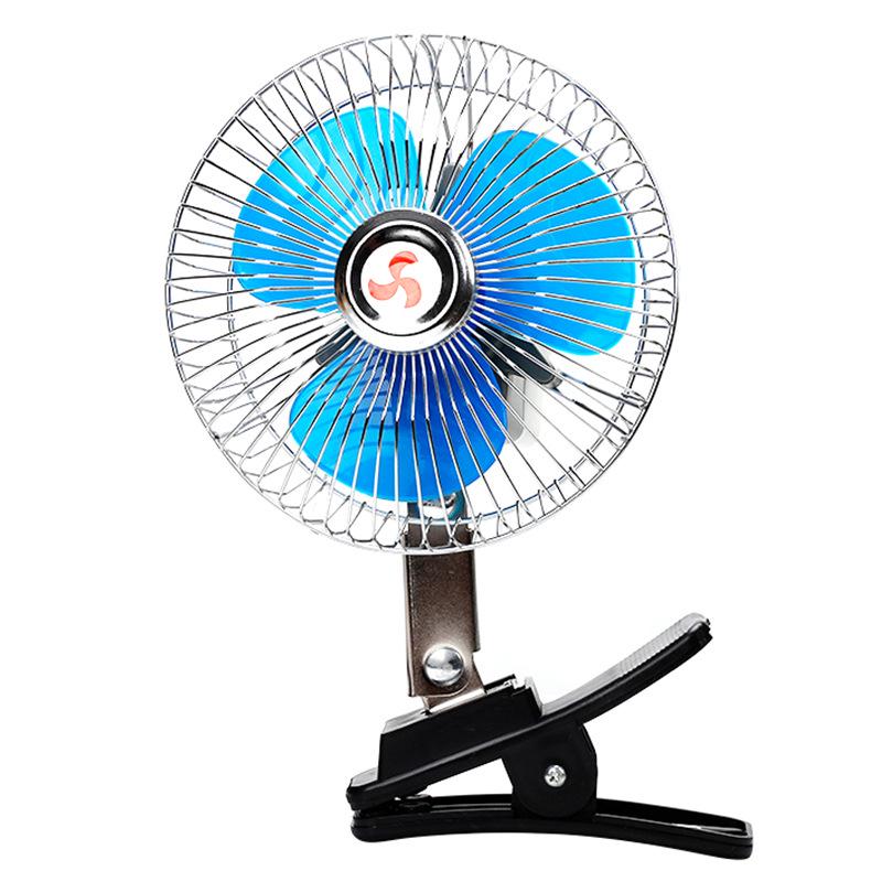 6-12 Inch Oscillating Car Fan with Clip, 12V/24V for Trucks and Cars