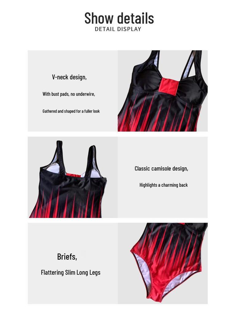 Gradient Sexy Backless One-Piece Swimsuit for Women