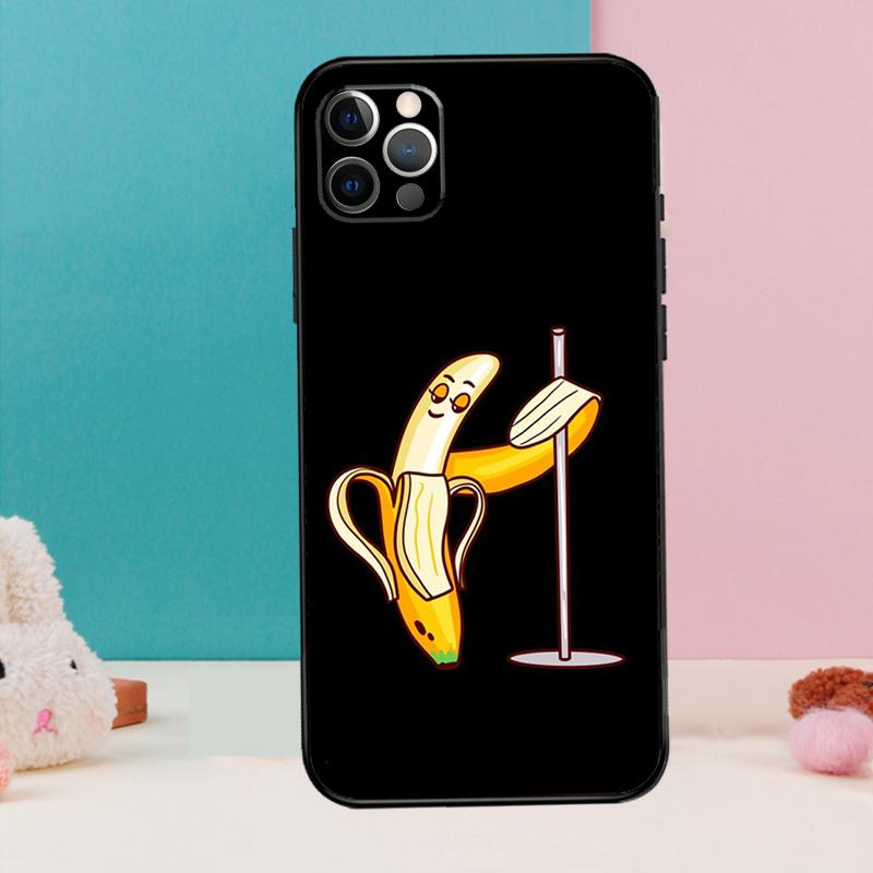 Vtipná banánová kryt na telefon s kreslenými memy pro iPhone 17 Air 16 15 14 13 12 11 Pro Max 12 13 mini 15 16 Plus 16e Kryt Coque