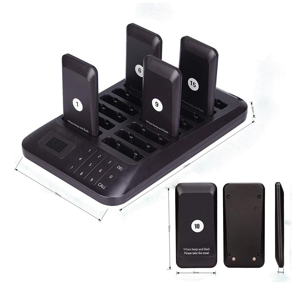 Restaurant Coasters Wireless Pager Buzzer Bell Calling System For Coffe Coffee Fast Food Pagers Order Receiver(no vibration)