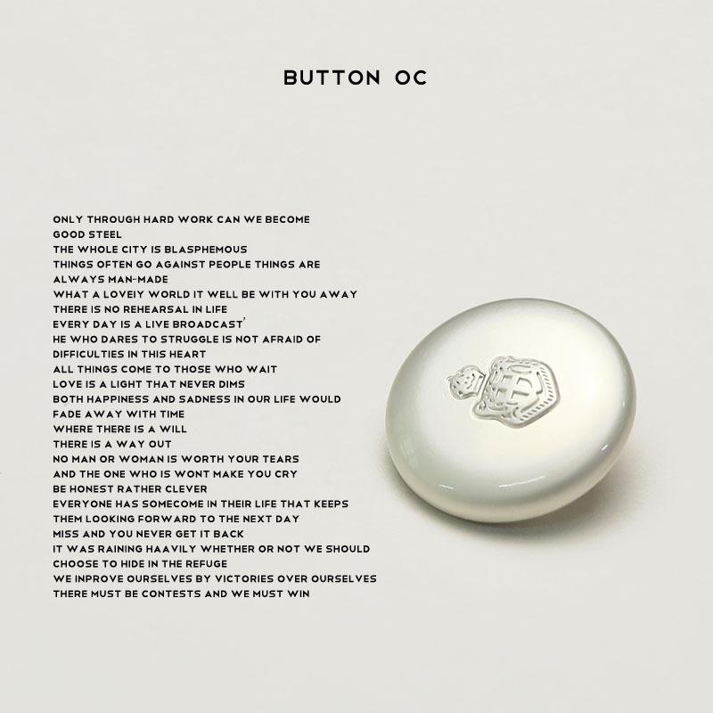 Crown Tiger Head Alloy Button Gold Silver Clothing Accessories Double Sided Nylon Coat Jacket Suit Button