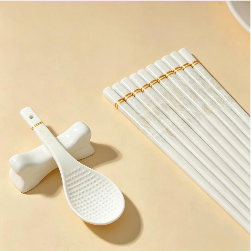 High-Temperature Resistant Luxury Macaron Color Ceramic Chopsticks - Easy To Clean